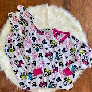 Minnie Mouse Adult Fleece Onesie Pajamas Small